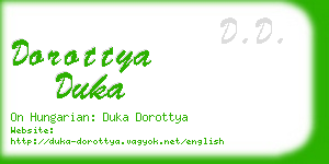 dorottya duka business card